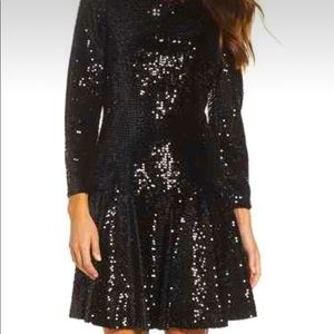 Eliza J sequin fit and flare dress 12p